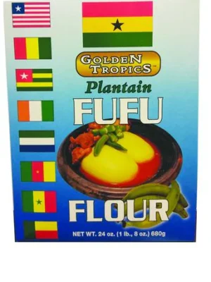 GOLDEN TROPICS PLANTAIN FUFU FLOUR 1lb X 24